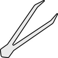 Flat Illustration Of Tweezers Icon. vector