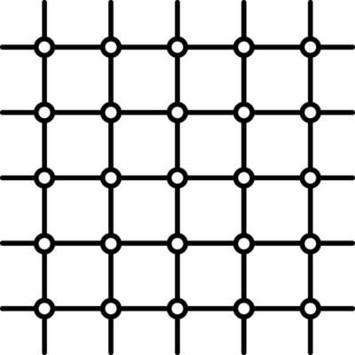 Black Thine Line Art Mesh Icon Or Symbol.
