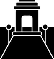 Rajpath Icon In Black and White Color. vector