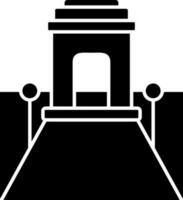 Rajpath Icon In Black and White Color. vector