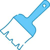 Isolated Paint Brush Icon In Blue And White Color. vector