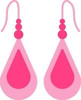 Illustration Of Hanging Earrings Icon In Flat Style. vector
