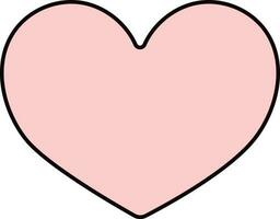 Isolated Heart Icon In Pink Color. vector
