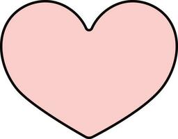 Isolated Heart Icon In Pink Color. vector