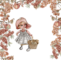 Composition of an autumn girl gnome . png