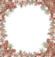 Autumn square frame with mushrooms. png