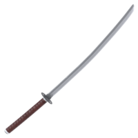 3d representación de katana espada png