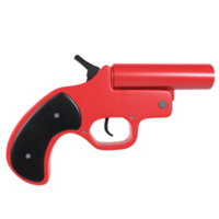 3d representación de llamarada pistola png