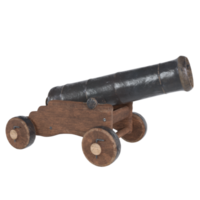 3d interpretazione di vecchio cannone png