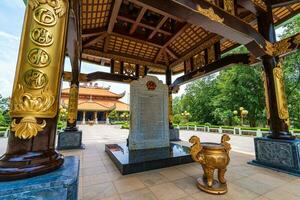 Mañana a ben dúo templo, cu chí, Ho chi minh ciudad, Vietnam. el histórico distrito revolucionario junto a cu chi túnel, un famoso base de revolucionario Vietnam antes de 1975. viaje concepto foto