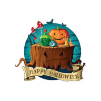 gelukkige halloween-sticker png