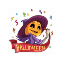 feliz halloween pegatina png