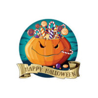 adesivo felice di halloween png