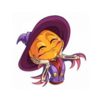 glad halloween klistermärke png