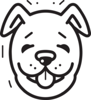 cute dog logo in flat style png