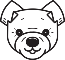 cute dog logo in flat style png