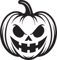 Hand Drawn cute halloween pumpkin in flat style png