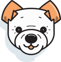 cute dog logo in flat style png