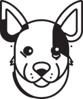 cute dog logo in flat style png