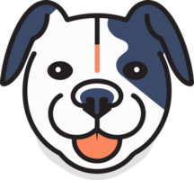 schattig hond logo in vlak stijl png