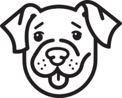 cute dog logo in flat style png