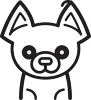 fofa cachorro logotipo dentro plano estilo png