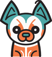 mignonne chien logo dans plat style png