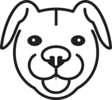 cute dog logo in flat style png