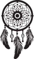 Hand Drawn dream catcher amulet in flat style png