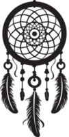 Hand Drawn dream catcher amulet in flat style png