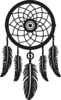 Hand Drawn dream catcher amulet in flat style png