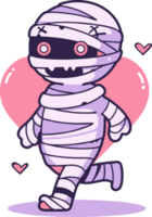 Hand Drawn cute mummy in flat style png