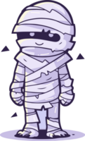 Hand Drawn cute mummy in flat style png