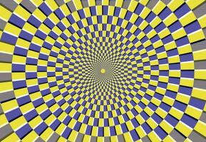 Optical spiral illusion. Magic psychedelic pattern, swirl illusions and hypnotic abstract background vector illustration