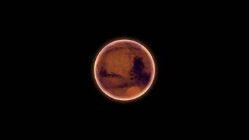 Mars Planet Spinnen und dreht sich video