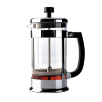 French press Coffee Maker isolated on background with png