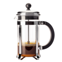 French press Coffee Maker isolated on background with Generative AI png