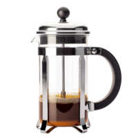 French press Coffee Maker isolated on background with Generative AI png