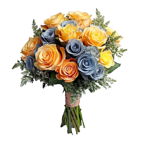 flower bouquet isolated on background with Generative AI png