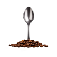 Kaffee Löffel isoliert auf Hintergrund mit generativ ai png