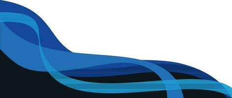 Abstract blue wave on white background. Vector illustration. .