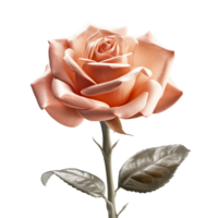 Rose isolated on background with Generative AI png