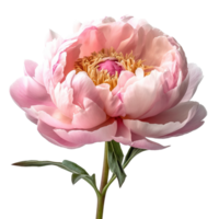 Peony flower isolated on background with Generative AI png