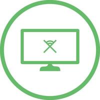 Unique Disconnected Network Vector Icon