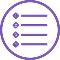 Unique Numbered list Vector Icon