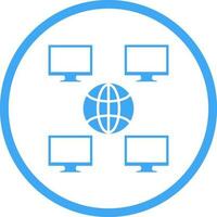 Unique Company Network Vector Icon