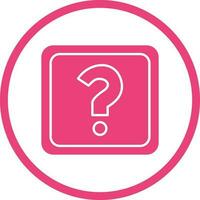 Unique Question Mark Vector Icon