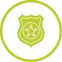 icono de vector de escudo de policía