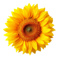 Sunflower isolated on background with Generative AI png