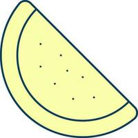 Lemon Slice Icon In Flat Style. vector